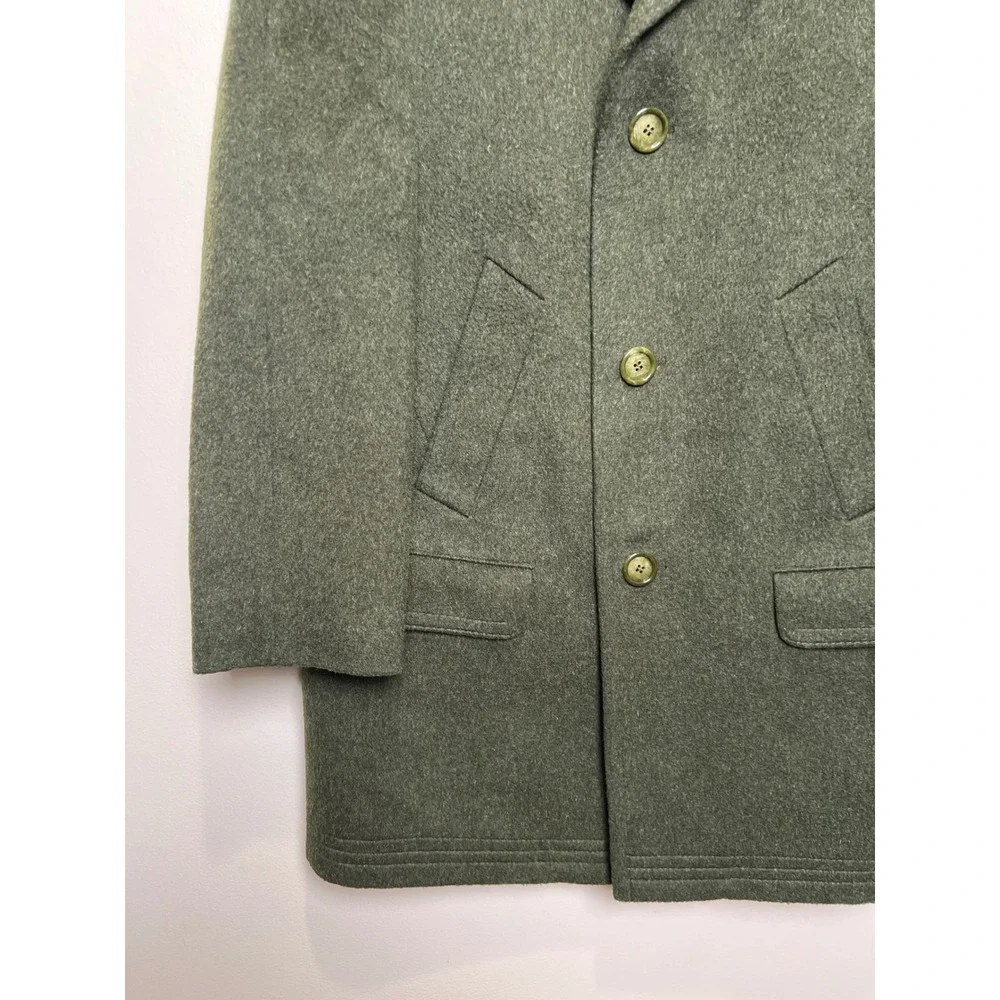 Steinbock Original Himalaya Loden Green Wool Coat Mens 44 Made in Austria Tyrol